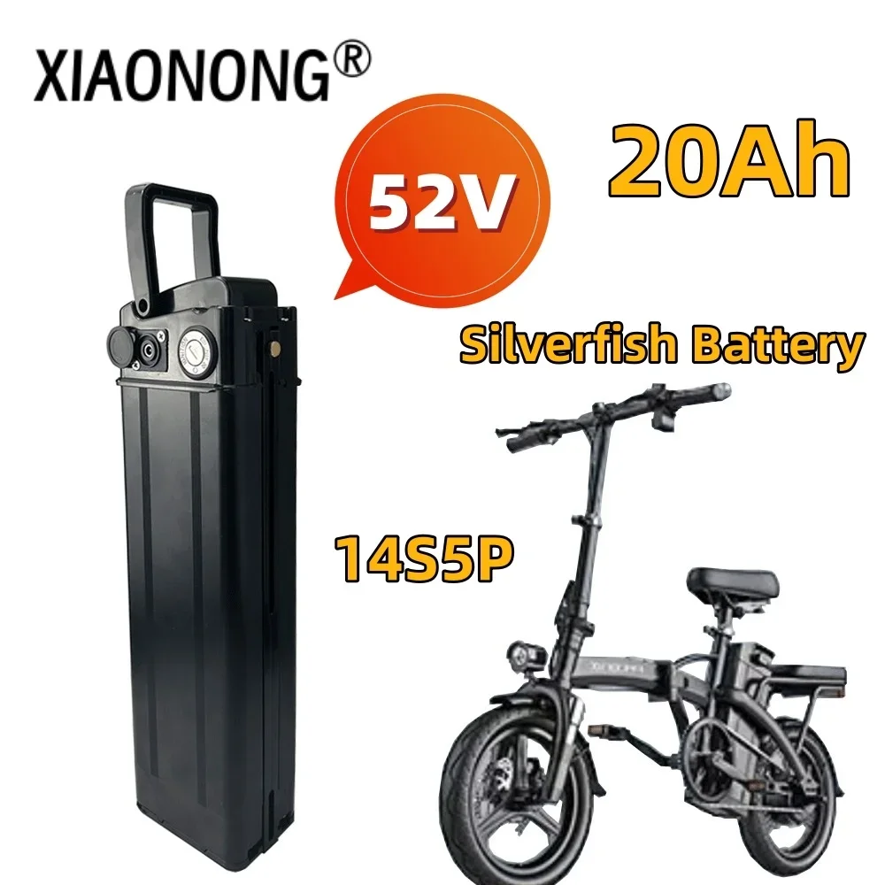 

18650 52V 20AH Ebike Battery For Silver Fish Lithium Pack for Samsung Electric Bicycle 250W 500W 750W 1000W Motor