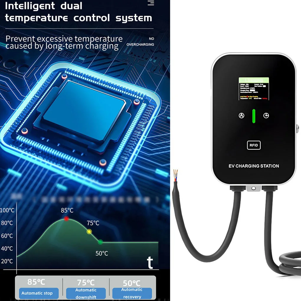 32A 22KW 380V 5M مركبة الطاقة الجديدة الأوروبية القياسية شاحن التيار المتناوب محطة شاحن السيارة الكهربائية مع 5Pin الاتحاد الافريقي المكونات الصناعية