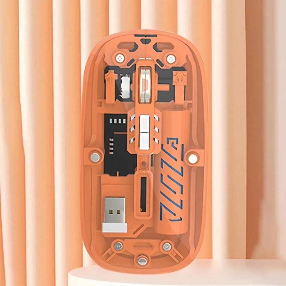 

Bluetooth 2.4G Wireless Mouse Transparent Rechargeable Laptop Wireless Mouse Portable Silent Rechargeable Mouse Laptop