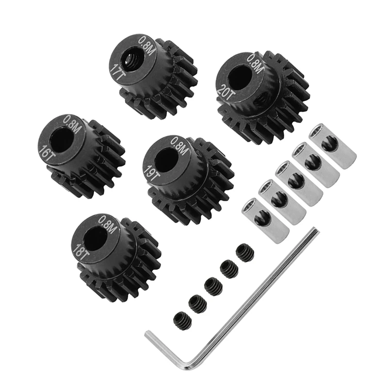 0.8M Motor Gear Set for 1/10 RC Rigs Crawler Axial Capra F9 SCX10 III AR45P Axle Upgrade Parts 16T+17T+18T+19T+20T