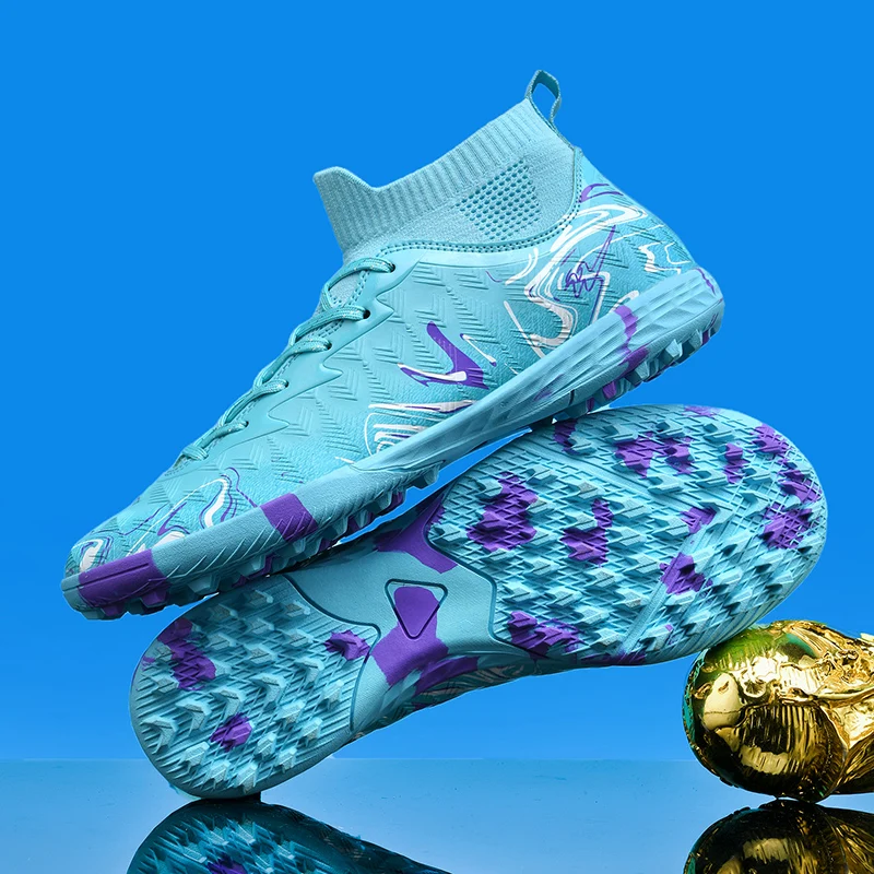 Neue Herren-Fußballschuhe für Rasen, Ultraleichte Sport-Indoor-FG-Turf-Futsal-Erwachsenen-Fußballstiefel, Rutschfeste Komfortable Stollenschuhe – Detail 36