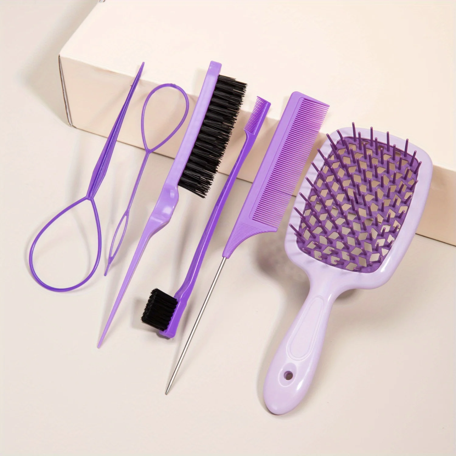 Air Cushion Tail Comb set Tangled Hair Comb Hair Brush Massage Anti-static Hollow Out Wet Curly Hair Brushes Barber Styling Tool