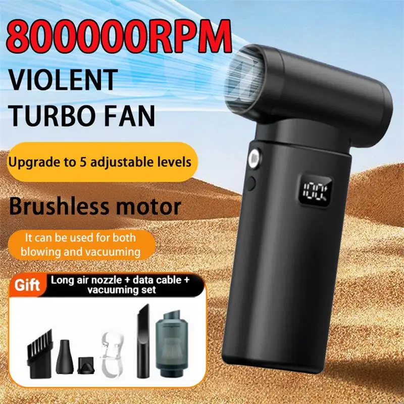 

Новый 2в1 турбо-сильный вентилятор 800000 об/мин открытый ручной вентилятор высокой мощности со светодиодной подсветкой для пылеочистителя турбо сильный ветер