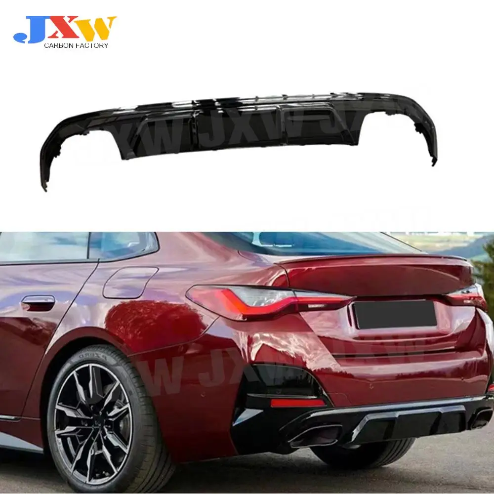 

Carbon Fiber Car Rear Bumper Lip Spoiler for BMW 4 Series G26 M440i M Sport Sedan 2021+ ABS Black Body Kits Car Styling