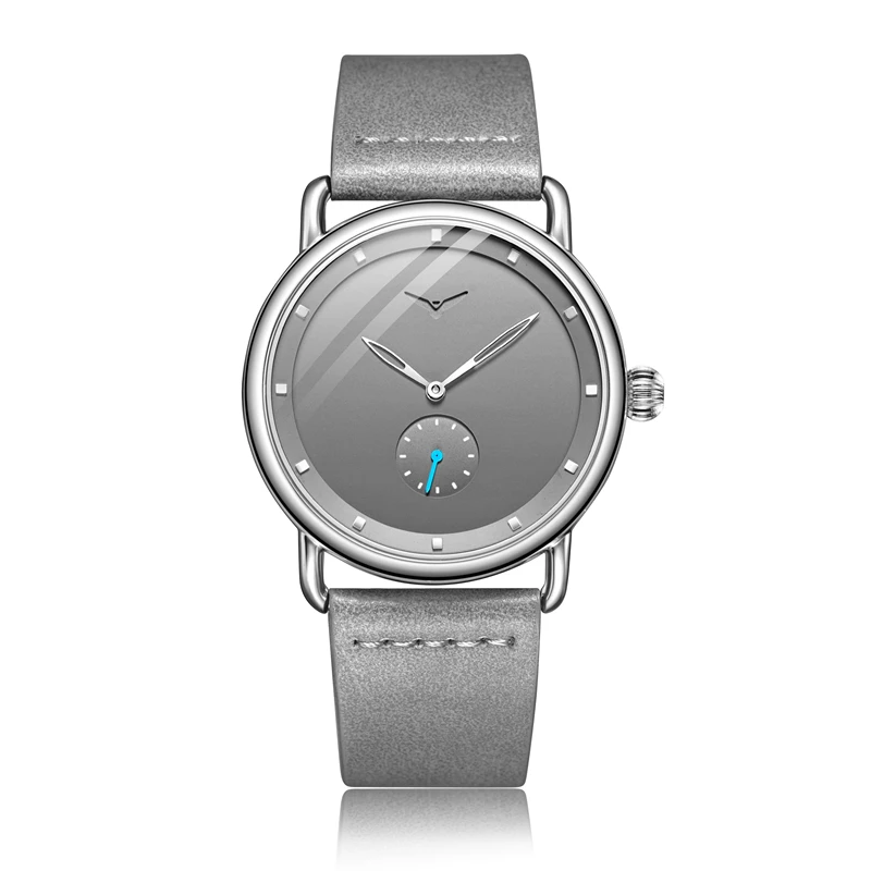 Men's Simple Waterproof Leather Quartz Watch