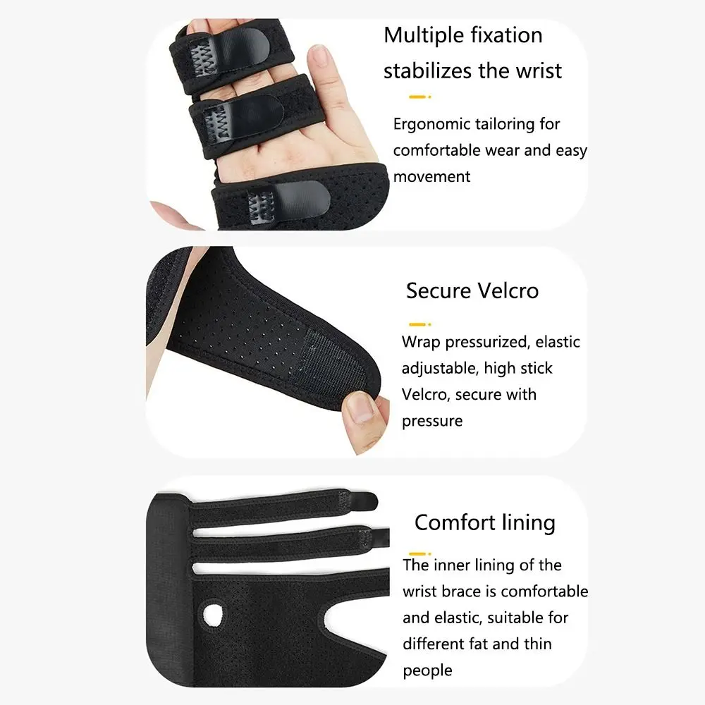 Adjustable Double Fingers Splint Locking Straightening Hand Support Brace Soft Stroke Night Support Stabilizer Wrap Fracture