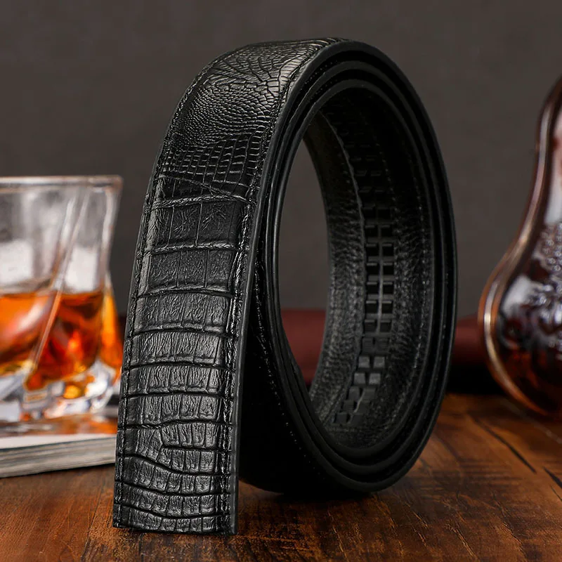Männer Automatische Schnalle Gürtel Keine Schnalle Gürtel Marke Gürtel Männer Hohe Qualität Männlich Echte Strap Jeans Gürtel 3,5 cm gürtel – Detail 6