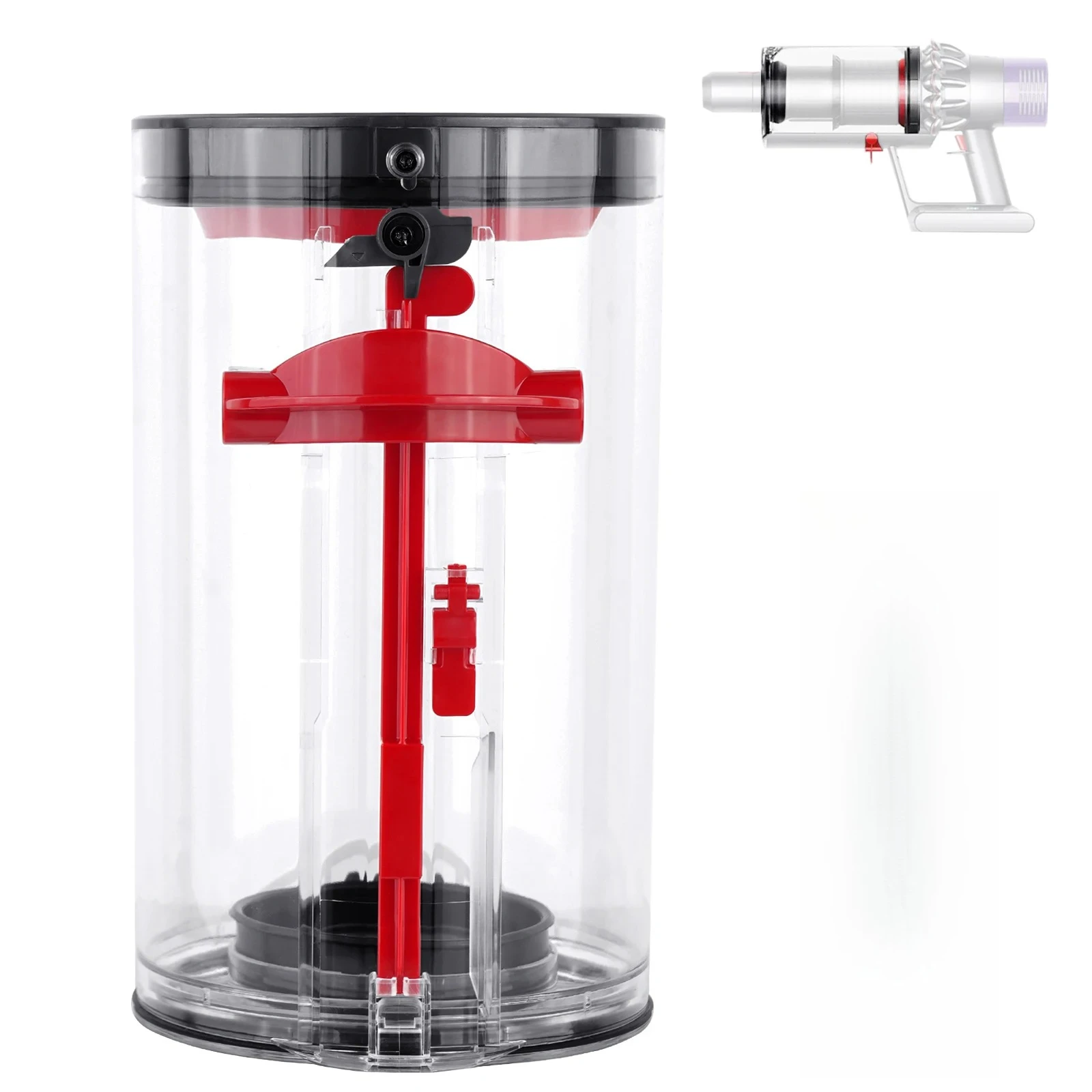 

Transparent Dust Container Cylinder for V10 Vacuum Cleaner Replacement Part Suitable for Large V10 Vacuum Cleaner