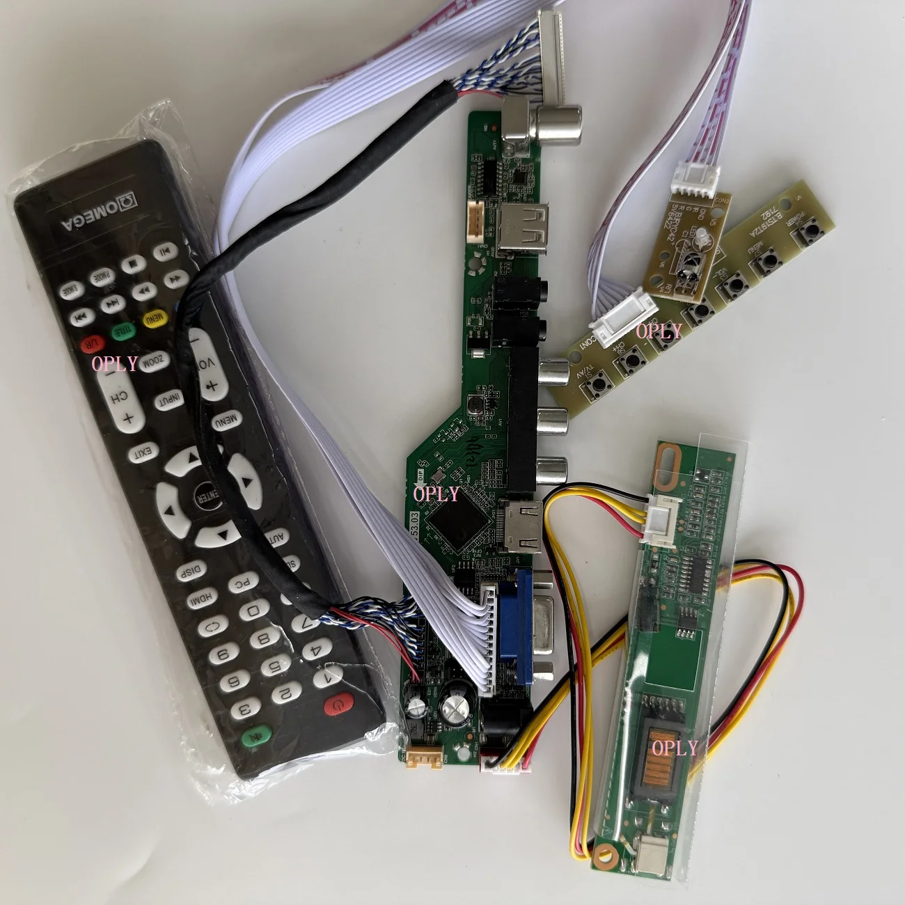 TV Analog Kit AV USB IR VGA HDMI LVDS 30 Pin Controller Driver Board Fit B156XW01 V0 LTN156AT01-A01 LCD Panel 1366*768 1CCFL DIY