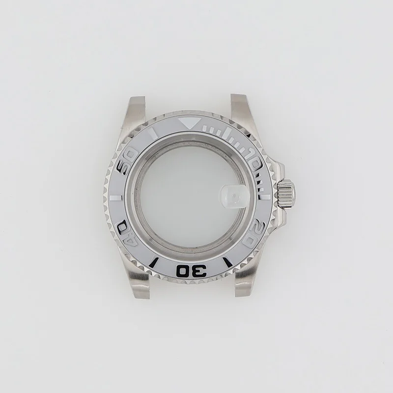 40mm Mans Dive Case Coffee Yacht Master Ceramics Bezel Inserts for Seiko Mod NH35 NH34 NH36 Movement Mechanical Watch Parts