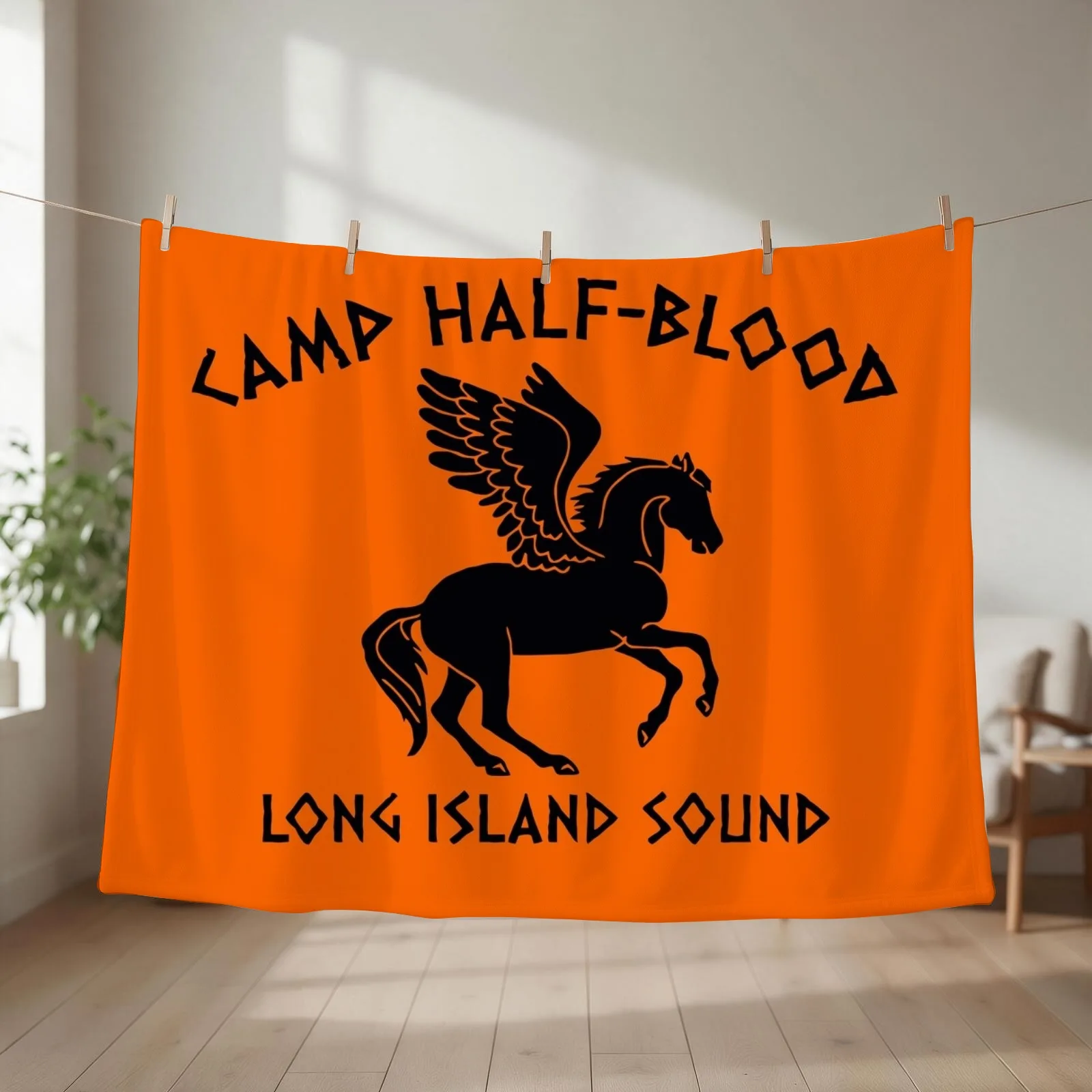 New camp half blood long island Throw Blanket couch cozy soft plush fuzzy picnic outdoor blanket