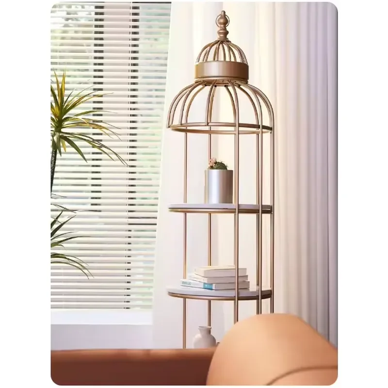 Modern Birdcage Shaped Floor Standing Storage Rack Multi Layer Plant Stand for Living Room Furniture Balcony Decoration