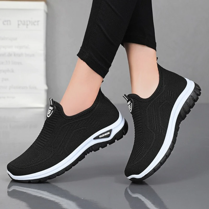 

Мужская повседневная обувь без шнуровки, летние легкие дышащие лоферы без шнуровки, удобная износостойкая походная обувь Tenis Hombres