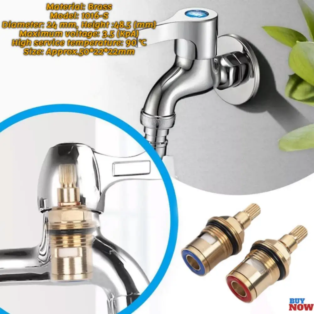 NEW 1/2PCS Universal Replacement Tap Valves Brass Ceramic Disc Cartridge Inner Faucet Valve For Bathroom Clockwise Or Anti-clock