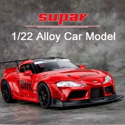 1/22 Scale SUPRA  Alloy Model Car Diecasts Toy High Simulation Metal with Sound And Light Racing Cars Kids Toys Gifts Collection