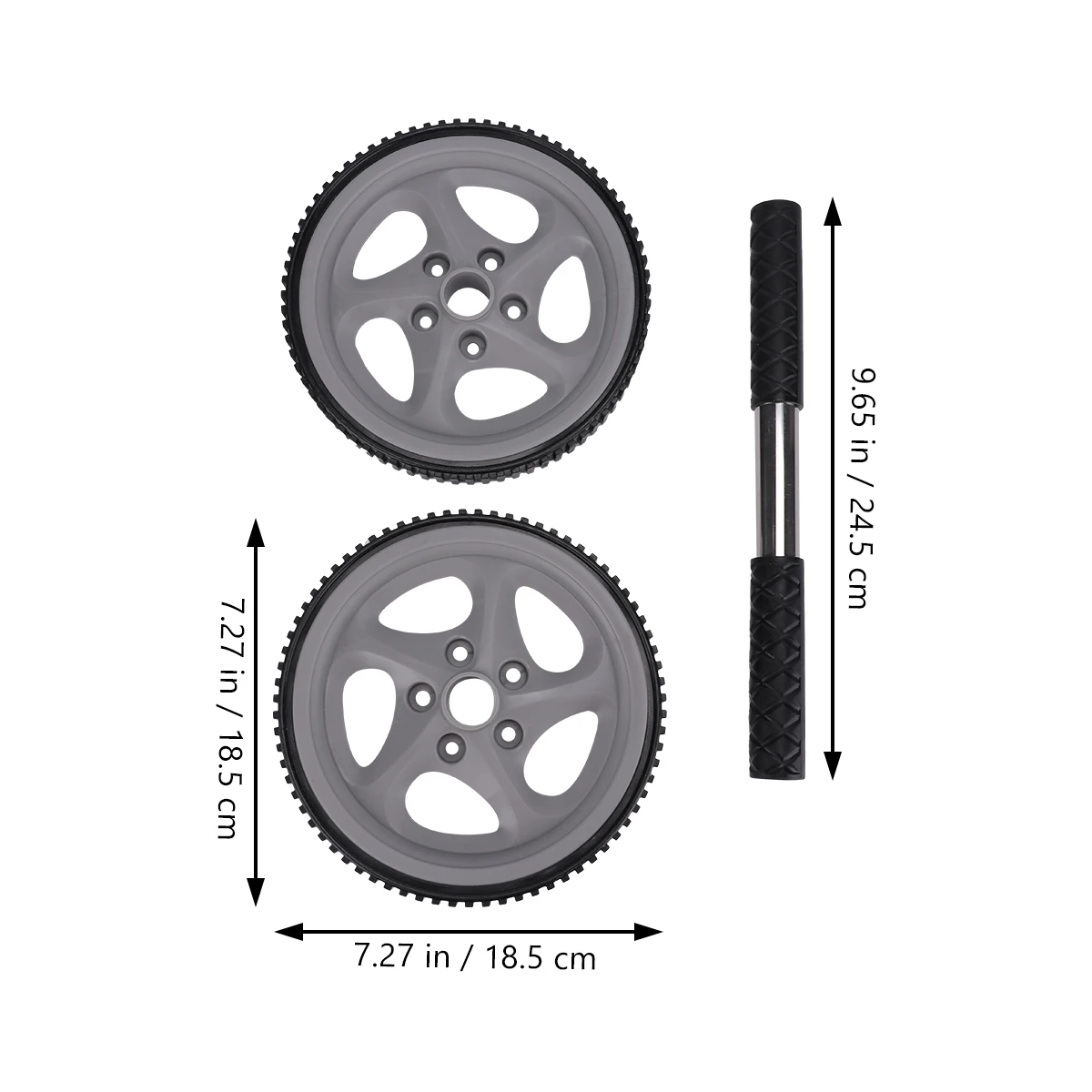 

Ab Roller Wheel Fitness Equipment Exercise Accessories High Density Comfortable Grips Ergonomic Design Mute Wear Resistant