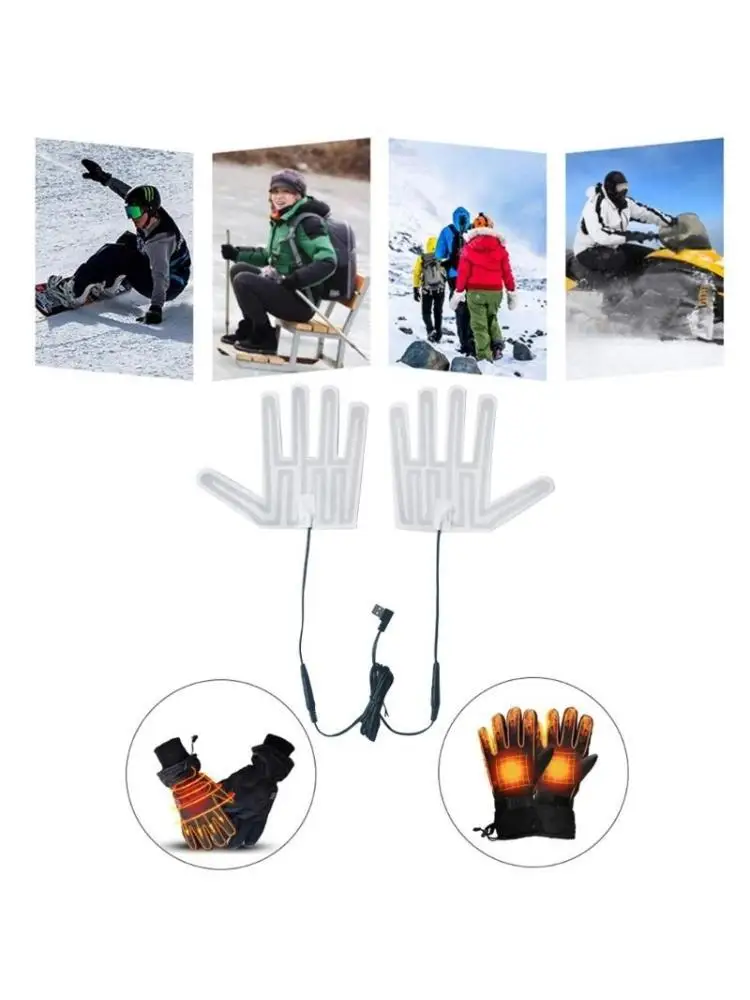 

652F 5V USB Heated Gloves Carbon Fiber Pads USB Electric Heating Film Heater
