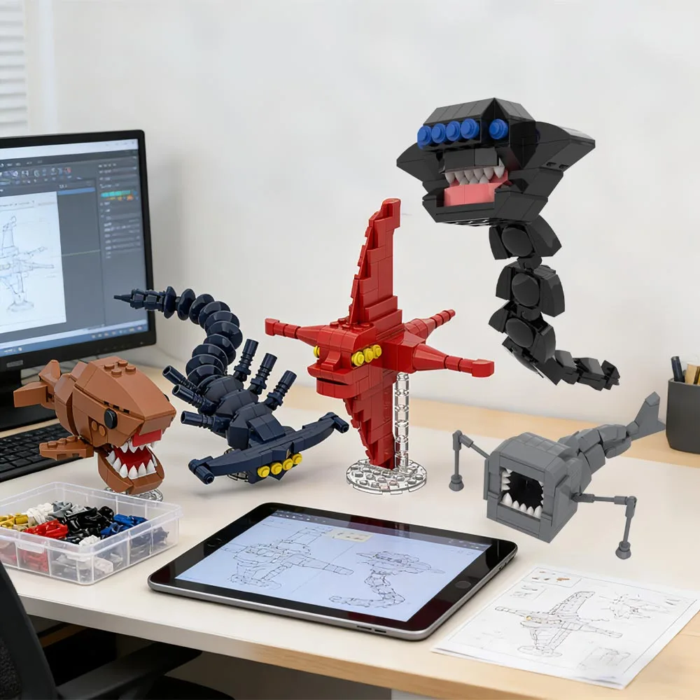 

Популярный конструктор Subnautica 5-в-1: Морской монстр Блуп, Эль-Гран-Майя, Морепожиратель, Левиафан. Кирпичики Subnautica. Подарок для фанатов.