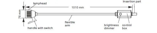 Easywell 76 cm de longitud Batería de cuello de ganso 3W Modelo KS-Q3B Lámpara de examen LED VENTAS CALIENTES
