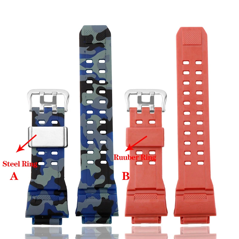 For Casio G-SHOCK Waterproof Resin Silicone Rubber Watch Band Cat GW-9400 GW9400 GW9300 Stainless Steel Ring Strap Watchband