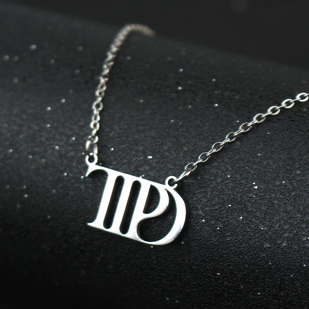 New Music Album Pendant Necklace Stainless Steel Chokers Taylor the Swift Tour Jewelry Gifts for Women Girls Fans