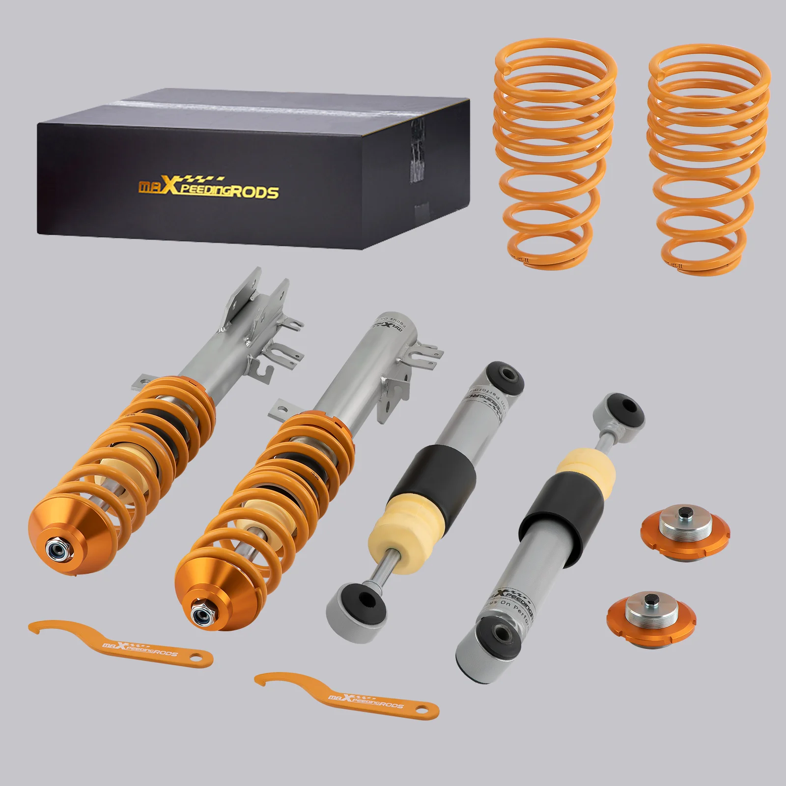 Adjustable Coilovers Adjustable Lowering Coils for FIAT 500 Abarth 2008-2019 Coilovers Shock Lowering Shocks Kit