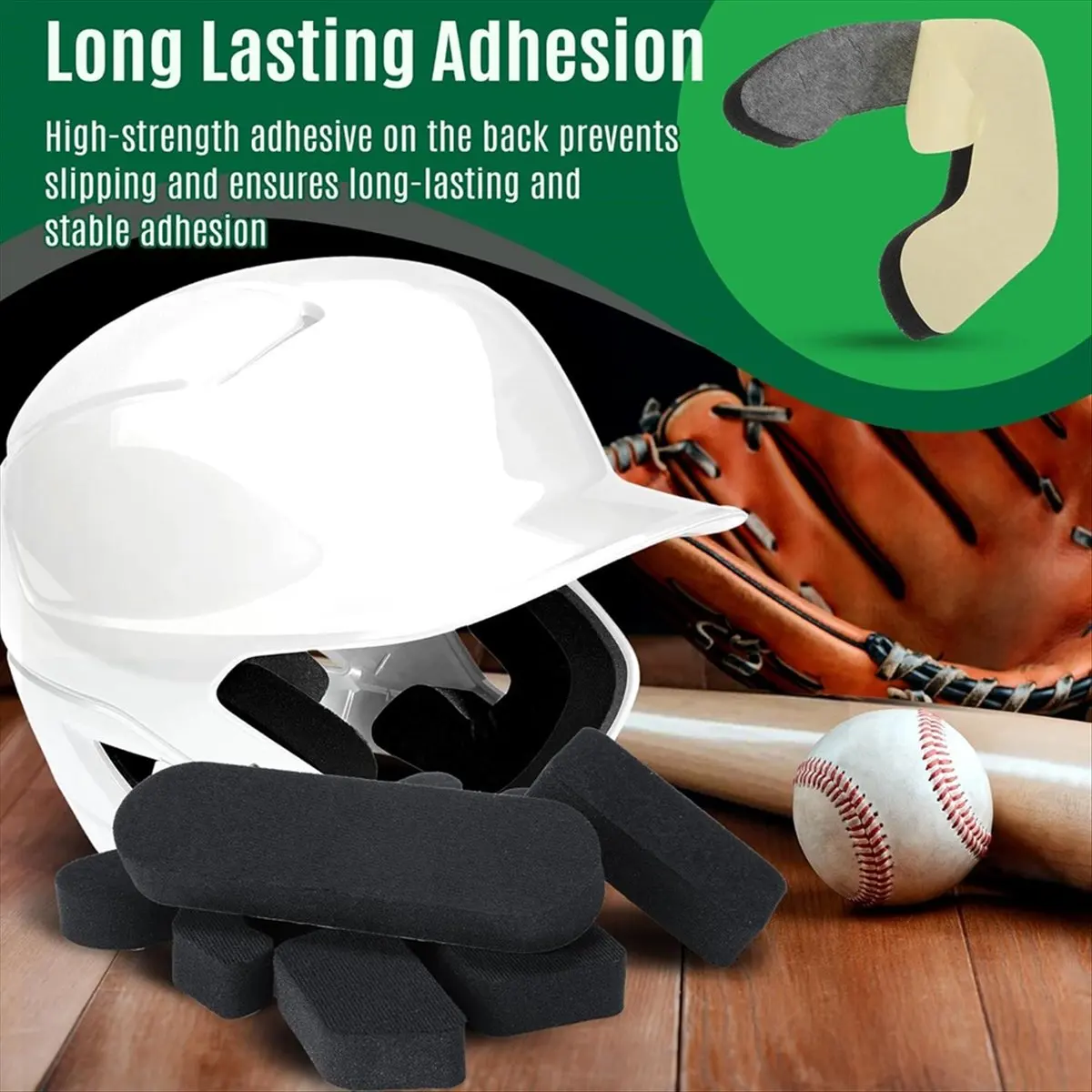 A73P Universal Helmet Padding Fit Kit for Batting and Catchers Helmets, Replacement Pads for Baseball/Softball Players