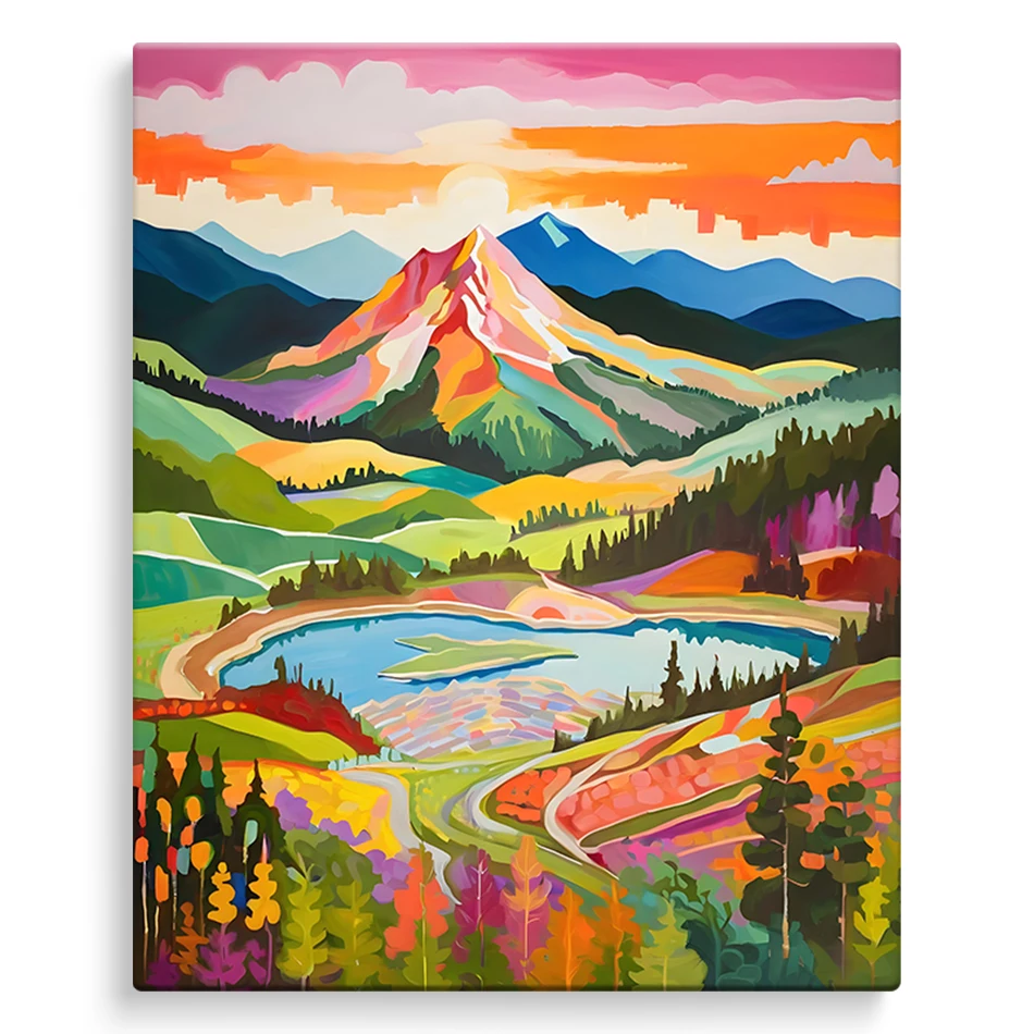 

SDOYUNO Painting By Numbers Oil Art Color Abstract Landscape Diy Crafts Acrylic Paints Color Markers pictures wall decoration