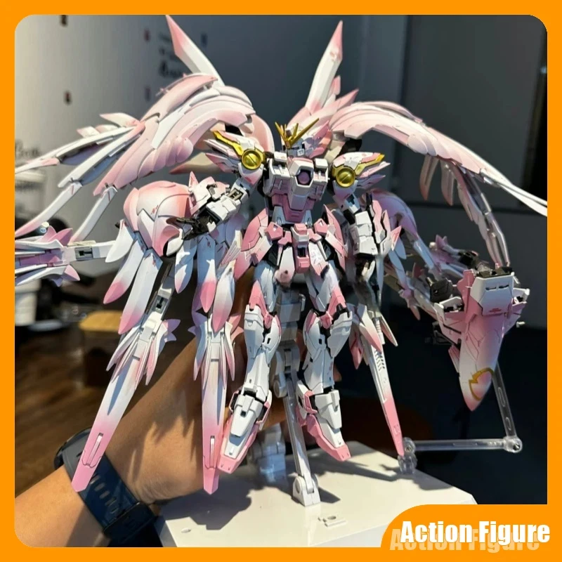 

Genuine In Stock 1/100 Bandai Mg Wing Zero Custom (Ka Version) Color Change Version Sakura Snow Princess Limited Collection Toys
