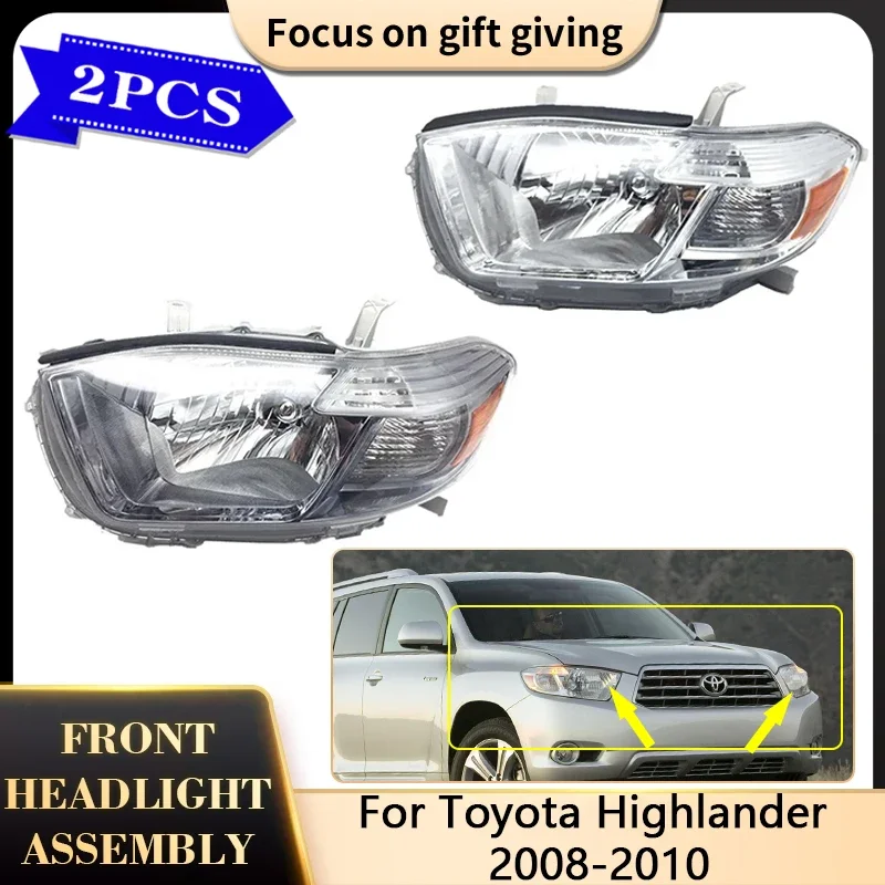 

For Toyota Highlander 2008 2009 2010 LED Headlight Assembly Fog Light Lamp Headlamp Front Side Running Driver Car Accessories