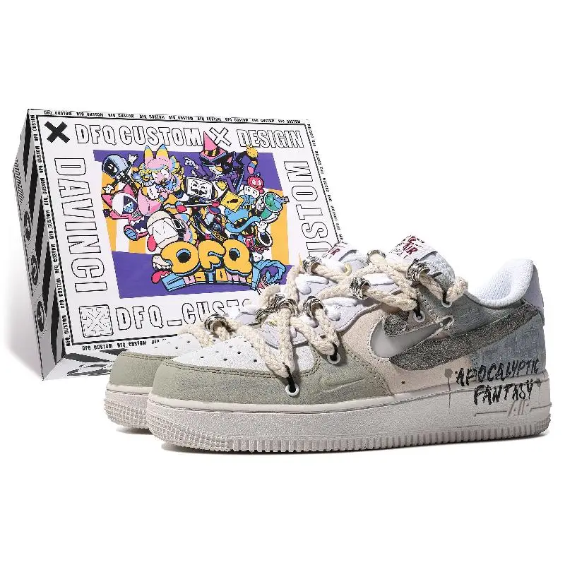 

【Customize】Nike Air Force 1 Skateboarding Shoes Men Sneakers shoes DQ7664-100