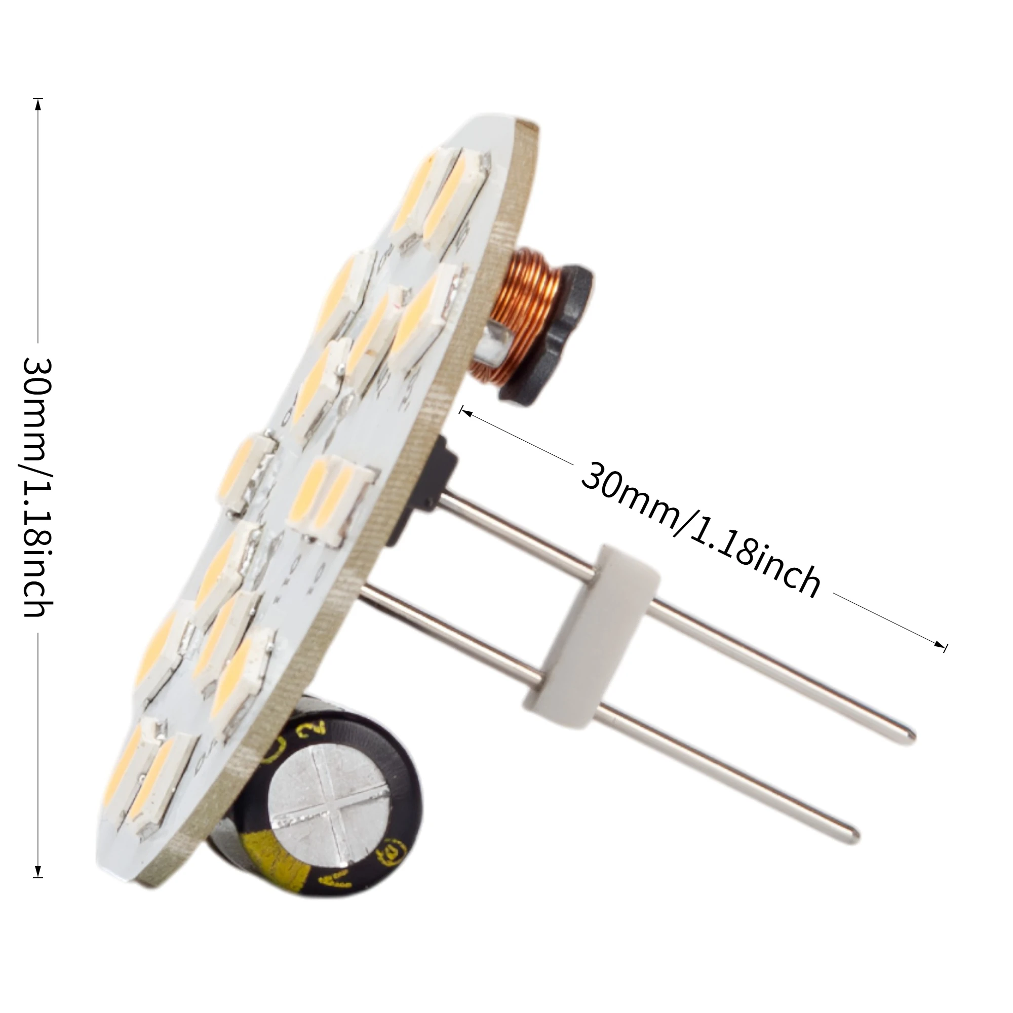 

Светодиодная лампа G4, диммируемая, 3 Вт, 15 светодиодов 2835SMD, длинный штырь 30 мм, задний и боковой штырь, AC/DC 10-30В, 12В, 24В, для автодомов, кемперов, лодок, морского транспорта, 5 шт./лот
