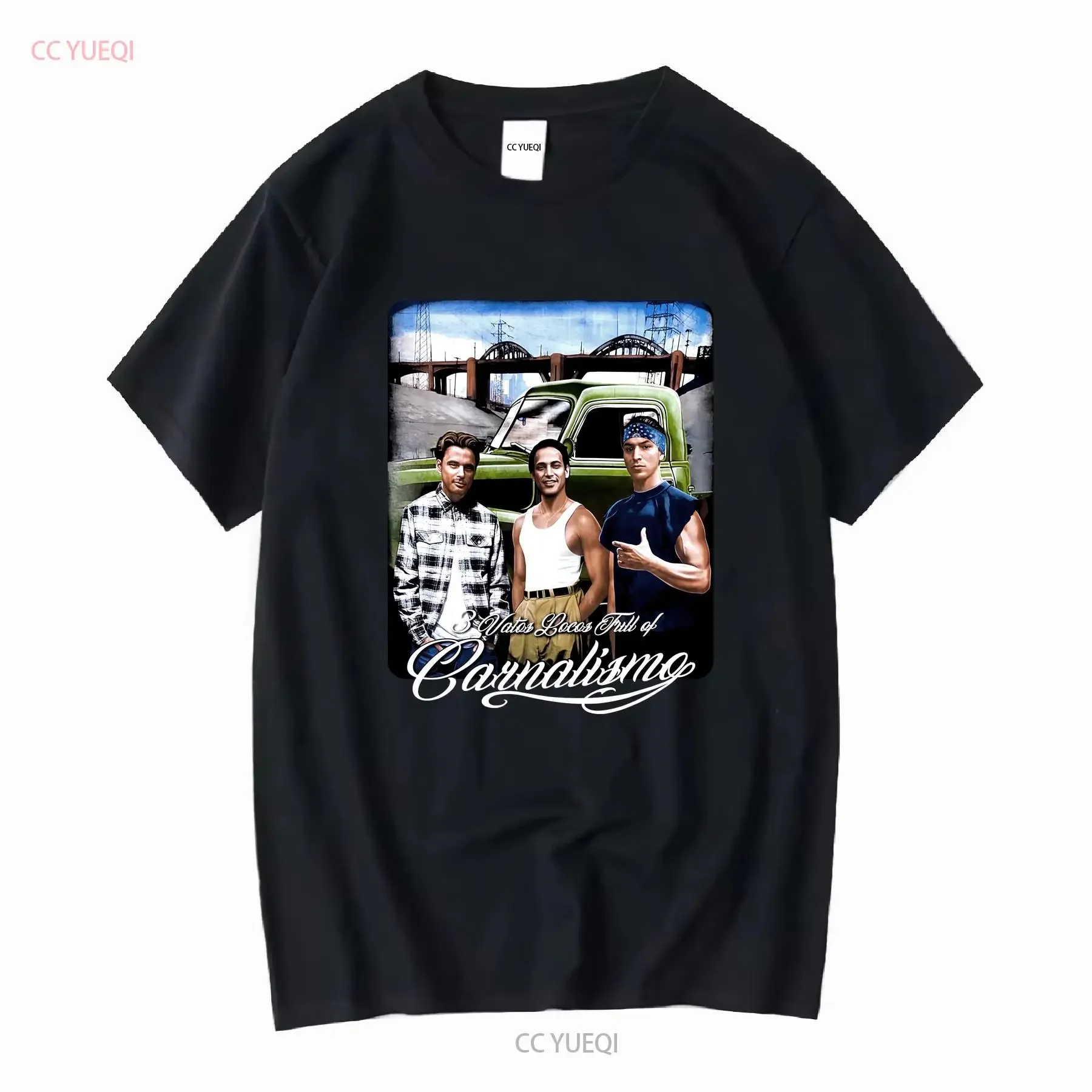 Mens Blood in Out 3 Vatos Locos Full of Carnalismo Movie T Shirt vintage Washed Soft Comfortable Versatile Stylish Unisex