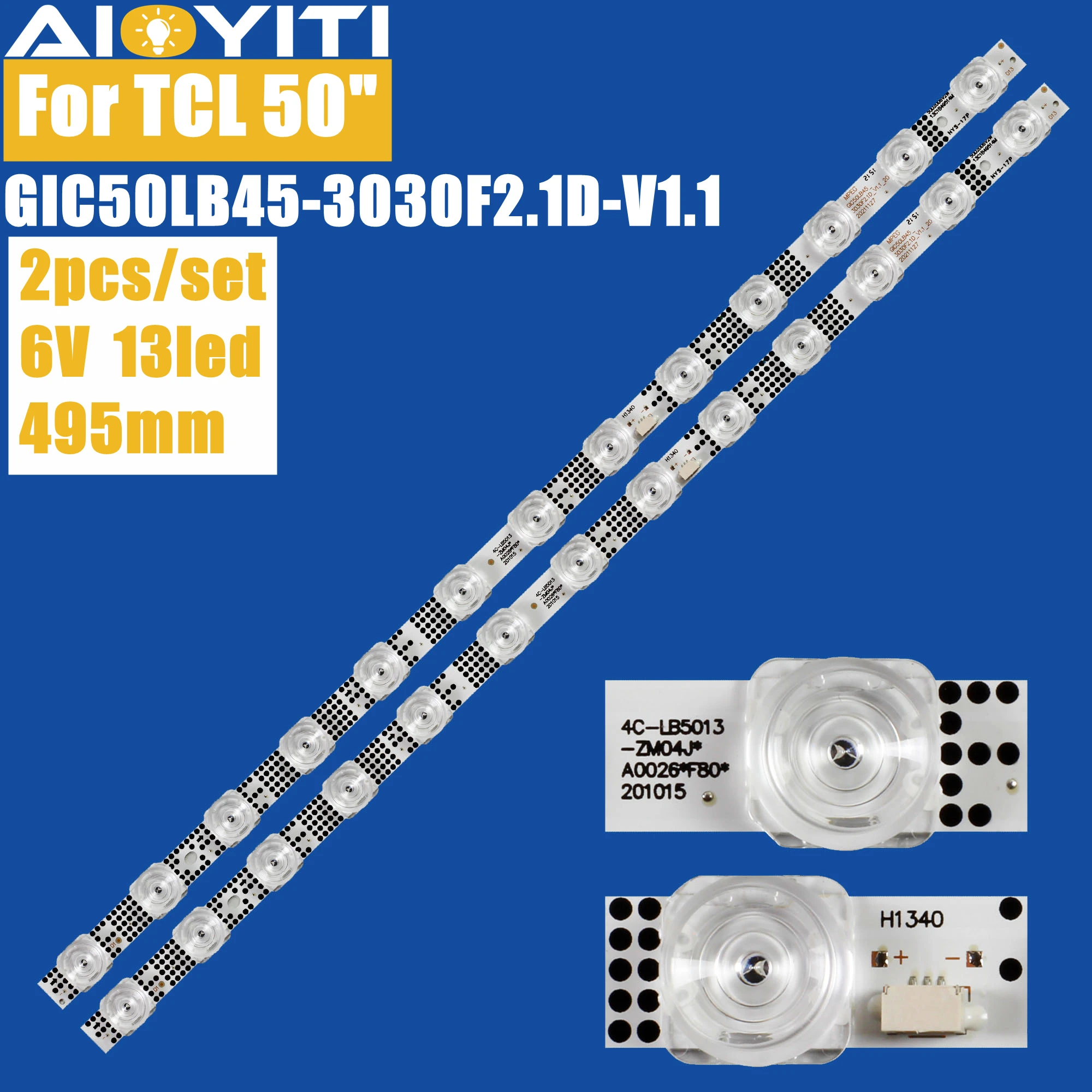 

LED Backlight Strip For 50rk8500 50p615 50rp620 50G61 50S525 50S435 50S434 GIC50LB45_3030F2.1D 4C-LB5013-ZM06J LVU500NDEL
