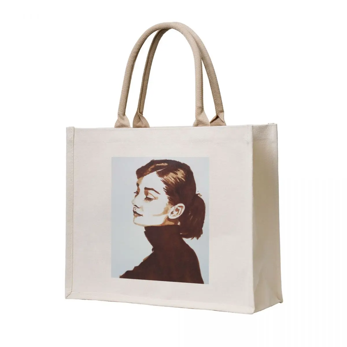 

Audrey in Coffee Tote Bag shoping bag shopping bags foldable Lady bag tote screen