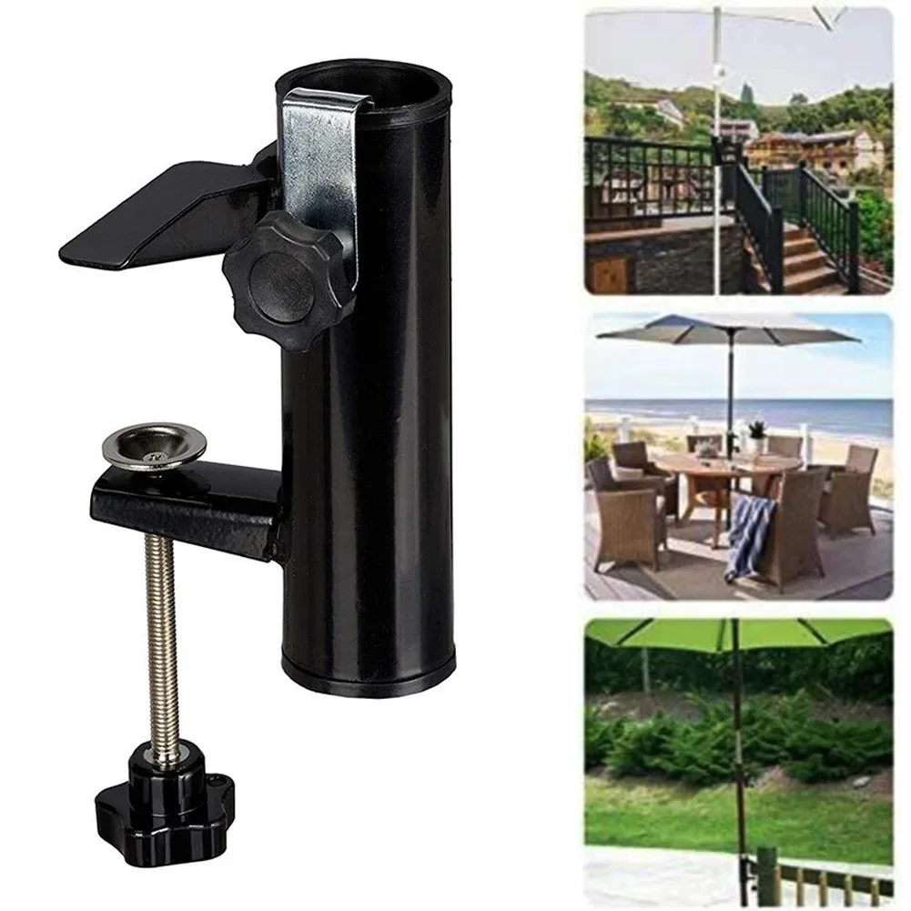 

Patio Umbrella Holder Outdoor Umbrella Base And Mount Stand Metal Clamp Holder Outdoor Table Holder Umbrella Stand