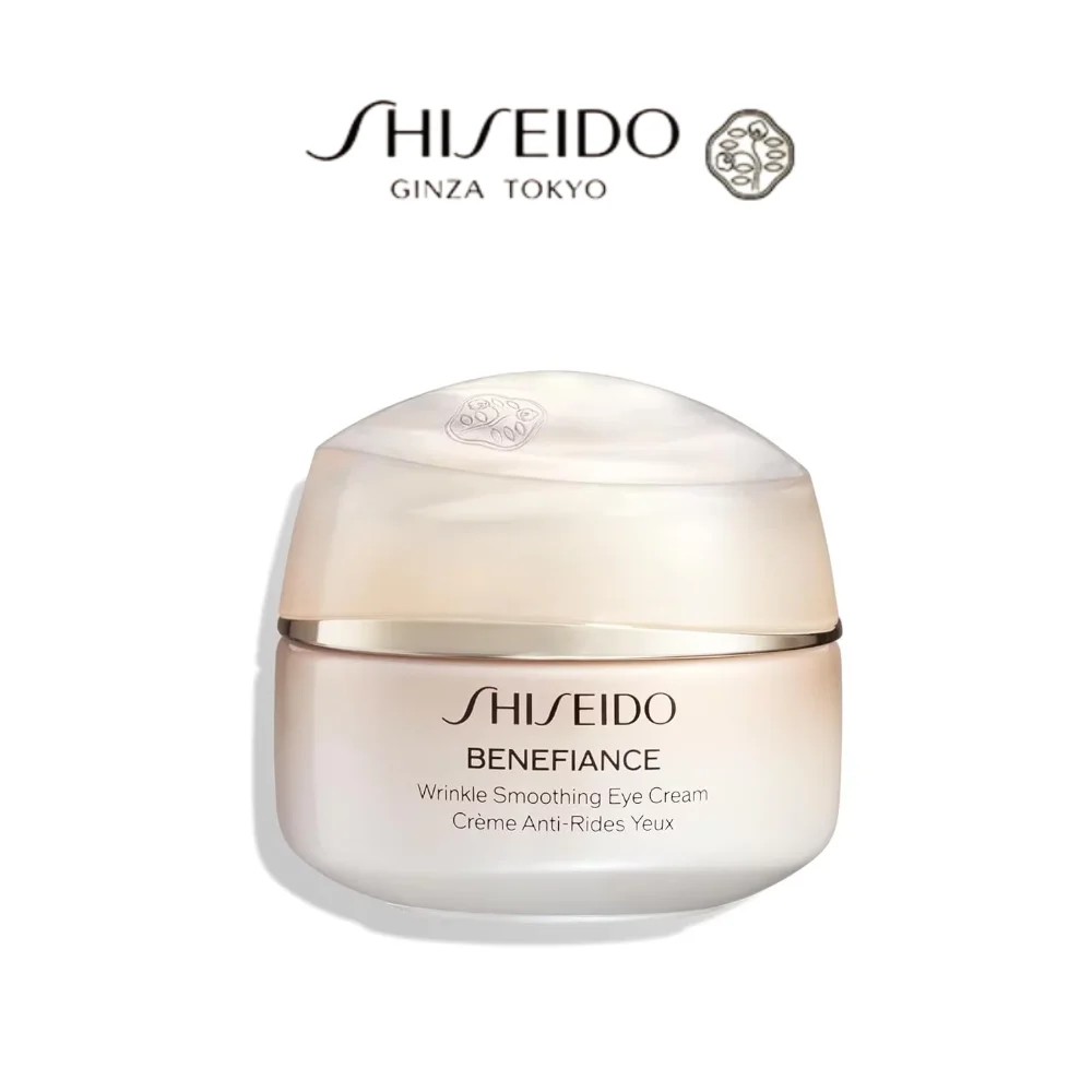 SHISEIDO Benefiance Crema para ojos suavizante para arrugas 15 ml, mejora los cinco tipos de arrugas, círculos oscuros y hinchazón, cuidado de la piel