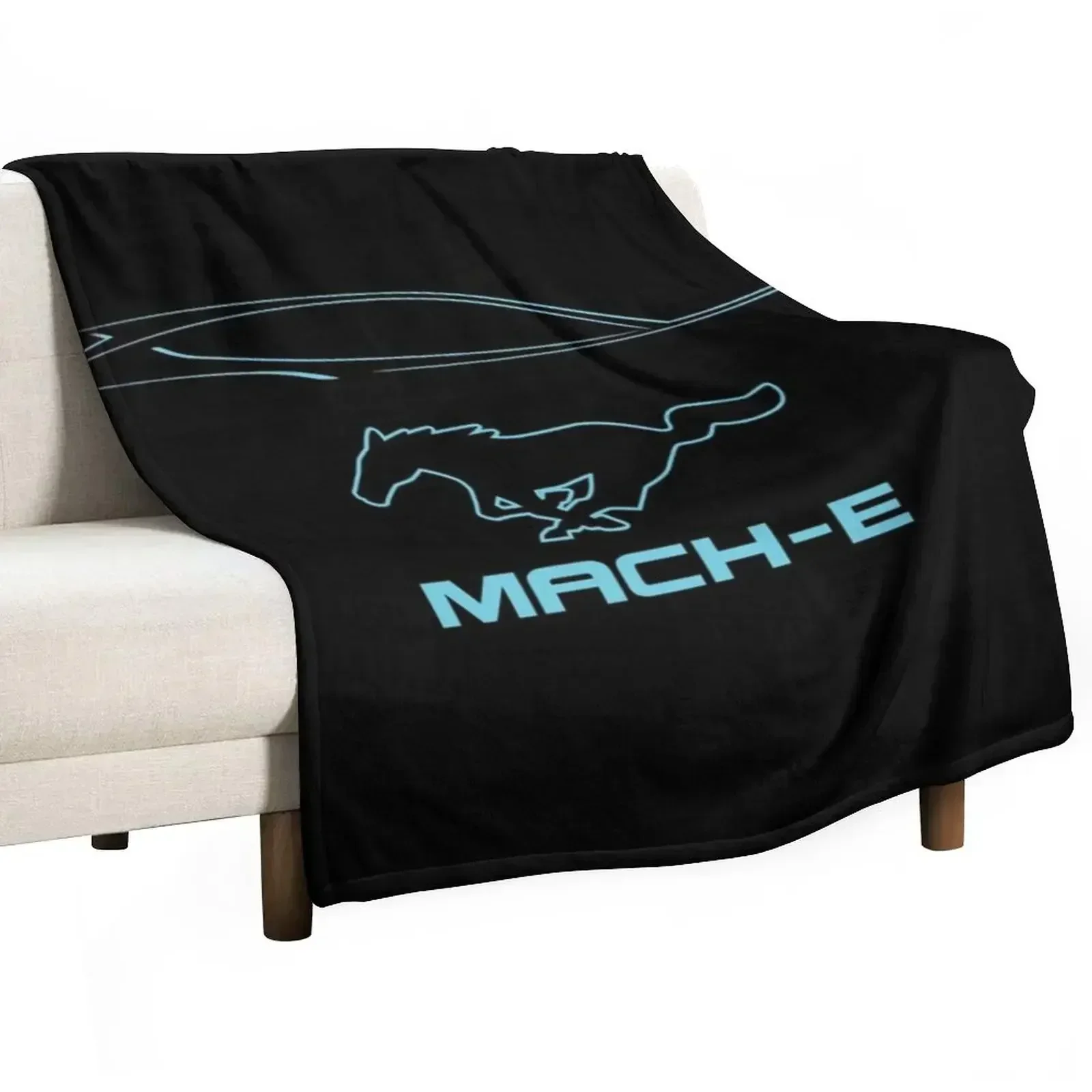 Mustang Mach-E Throw Blanket For Decorative Sofa Winter beds halloween Blankets