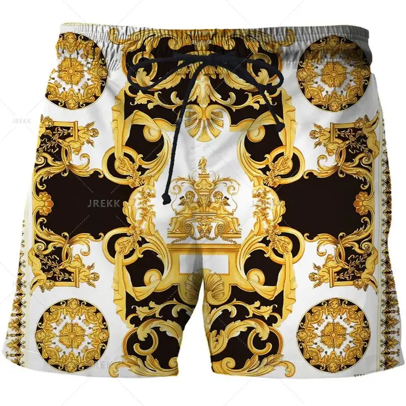 

Luxury New Chain 3D Printed Street Men's Shorts, Harajuku Hip-hop Casual Beach Shorts, Fitness Sports Shorts