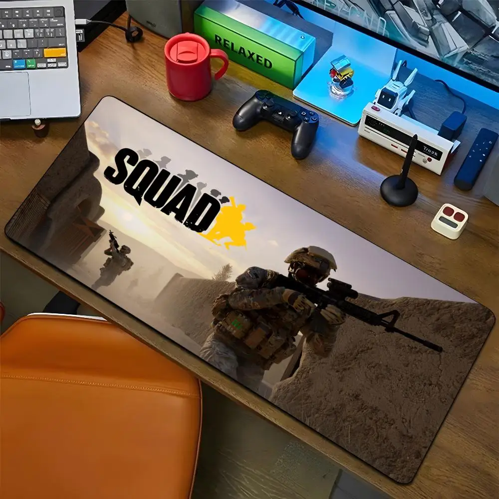 Grand tapis de souris Squad Lockedge, tapis de jeu de dessin animé, clavier d'ordinateur, polymères, bureau, sous-souris, PC