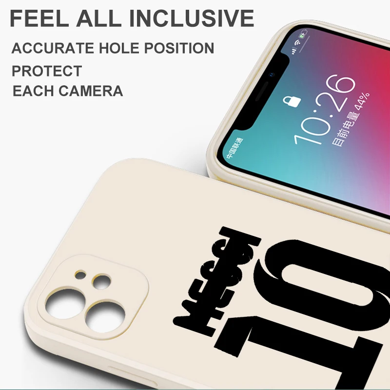 Soft Cover Telefoonhoesje voor Apple iPhone 17 Air 7 8 16 14 15 Plus 11 12 13 Pro Max 16e XR XS Voetbal Nummer 10 7