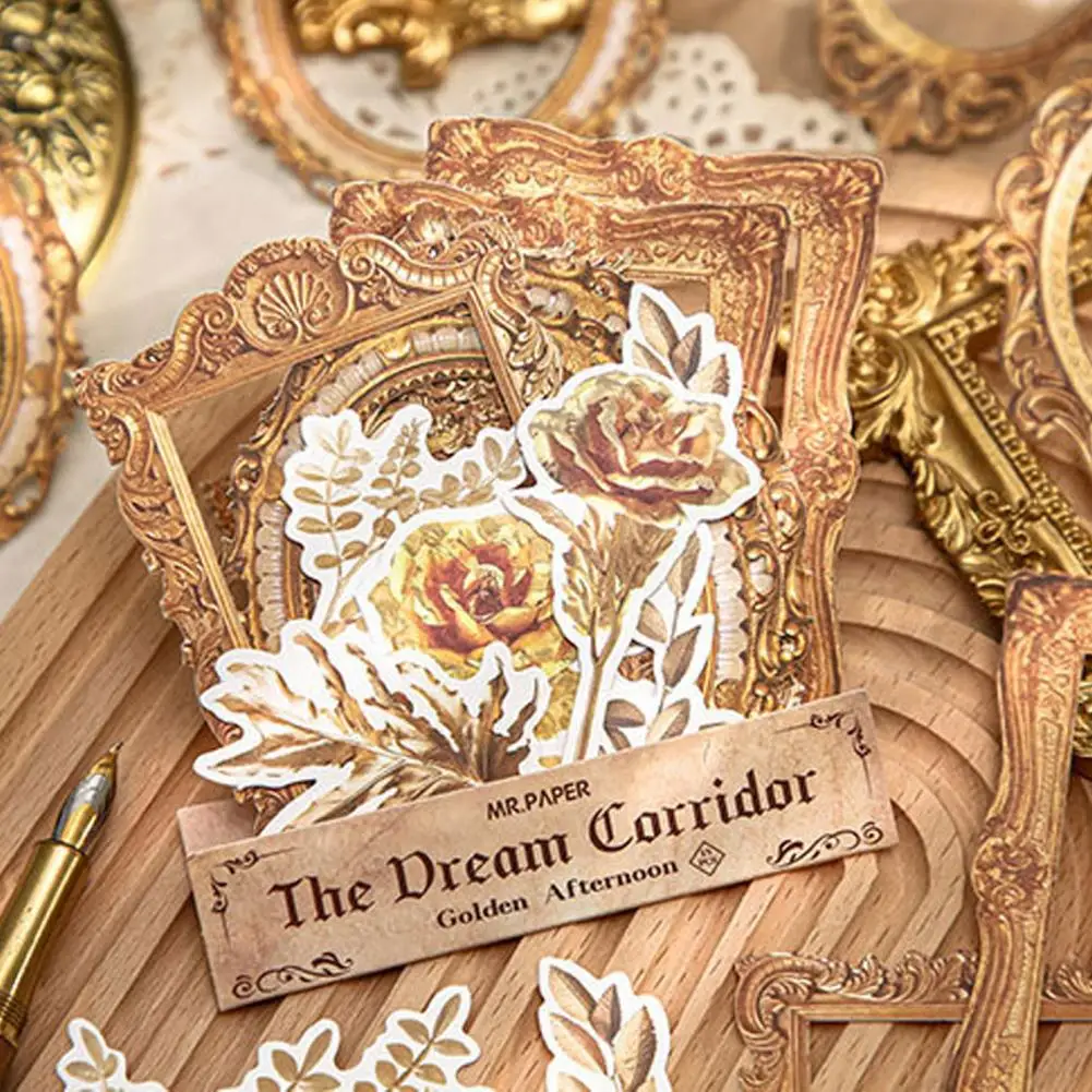 กระดาษพิมพ์ลายรูปปั้นชวนฝันแนววินเทจชุดงานฝีมือกระดาษพฤกษศาสตร์ย้อนยุคกระดาษวินเทจ