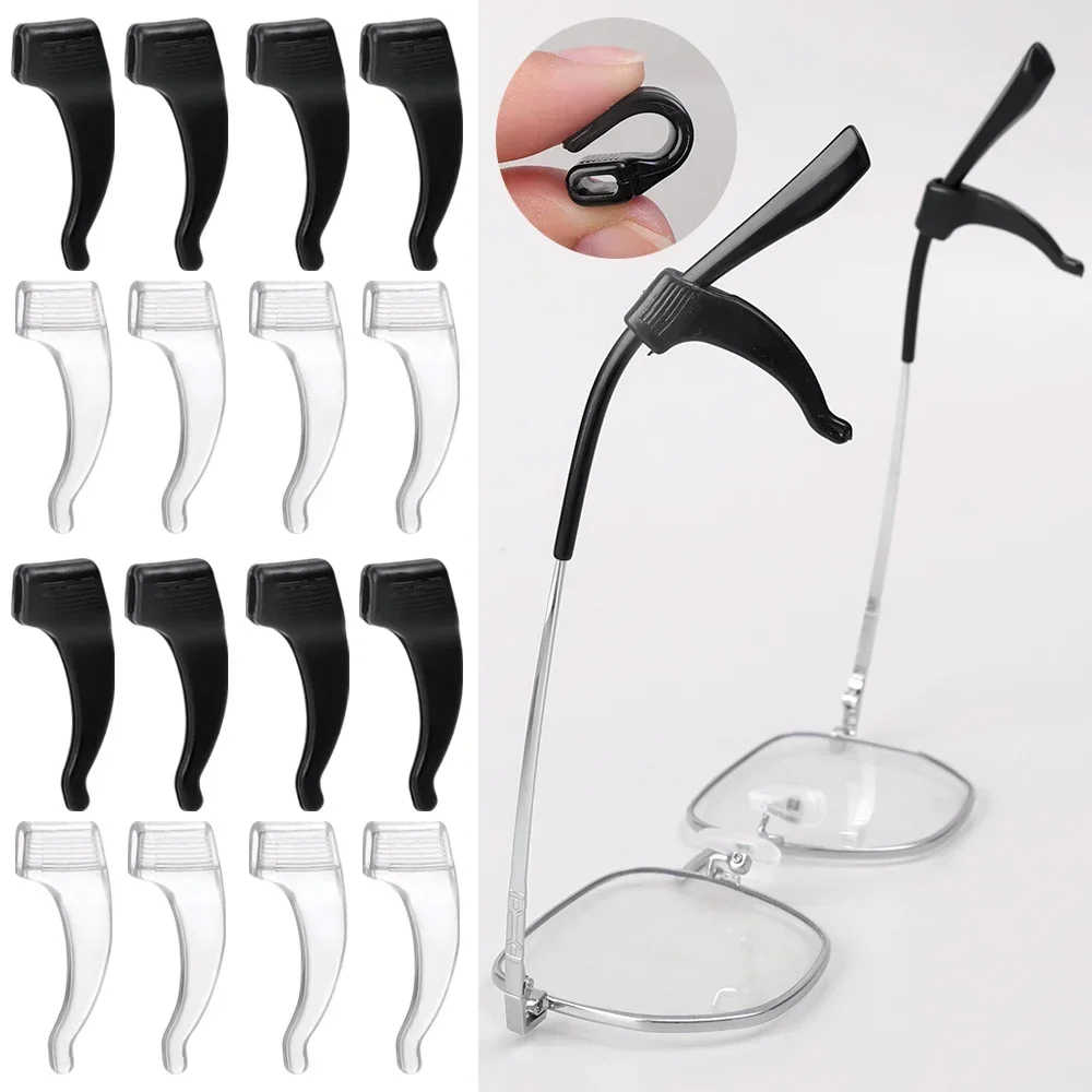 50PCS Silicone Anti-slip Ear Hooks Elastic Eyeglasses Grips Ear Stopper Bracket Fastener Accessories Temple Tip Eyewear Holder