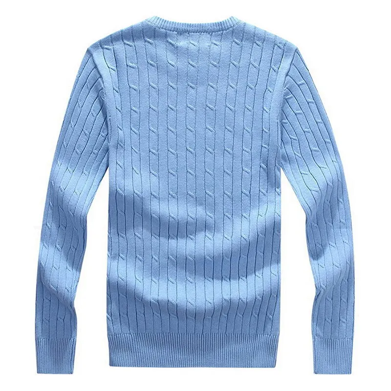 100% Cotton High Quality Men\'s Knit Sweater Fit Type Early Autumn Cable Knitted Cotton Sweater O Neck RL8519