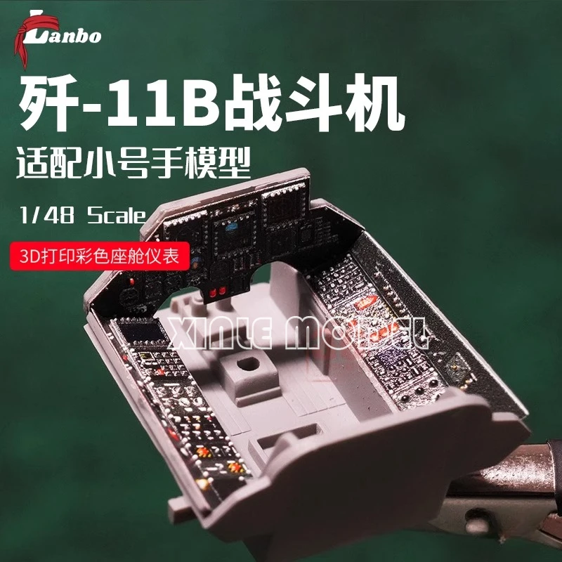 Lanbo 3D cor cockpit instrumento 48183 J-11B lutador, para kit modelo trompetista 1/48