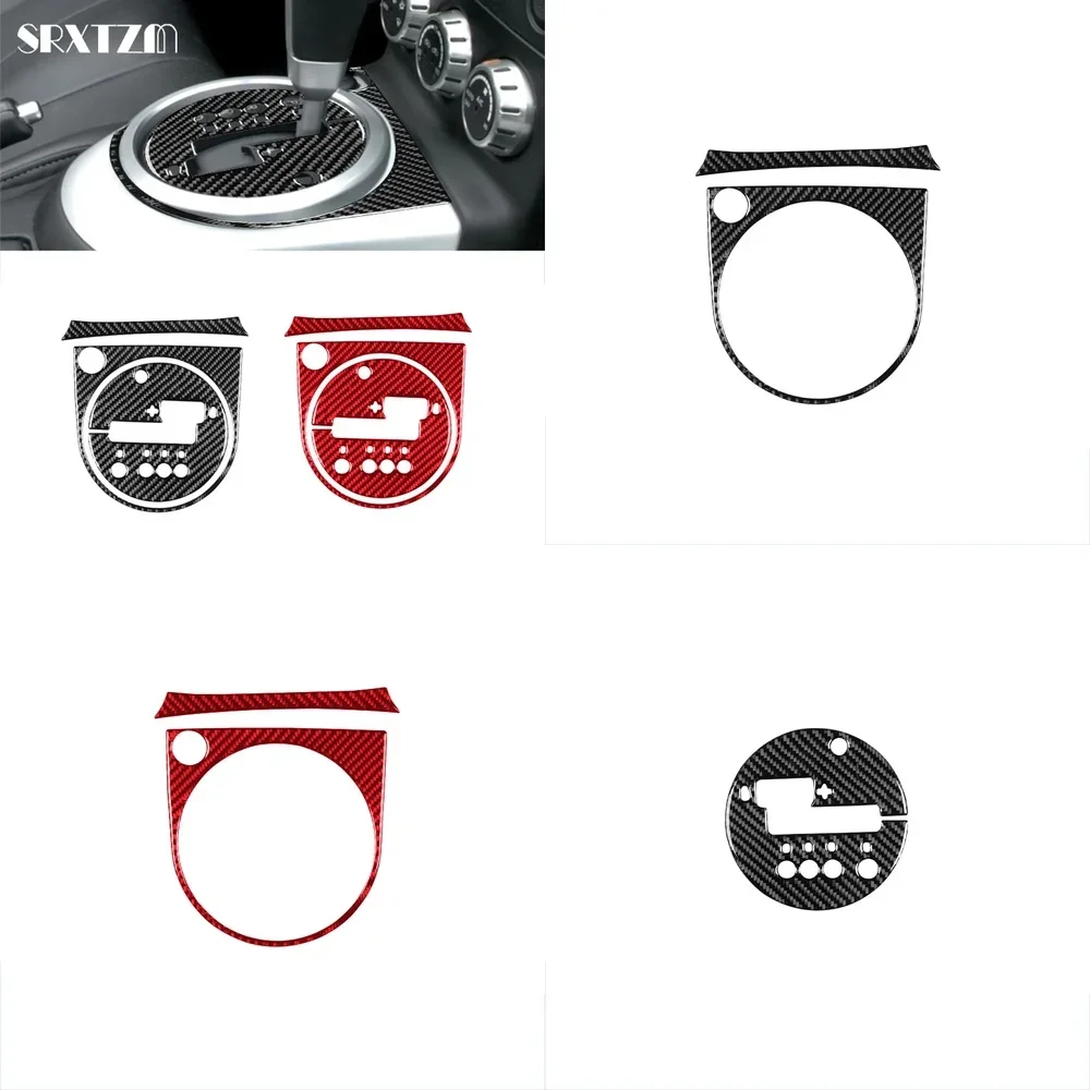 

For NISSAN 350Z Z33 2006 2009 LHD Car Interior Carbon Fiber Gear Shift Panel Cover Trim Car Stickers