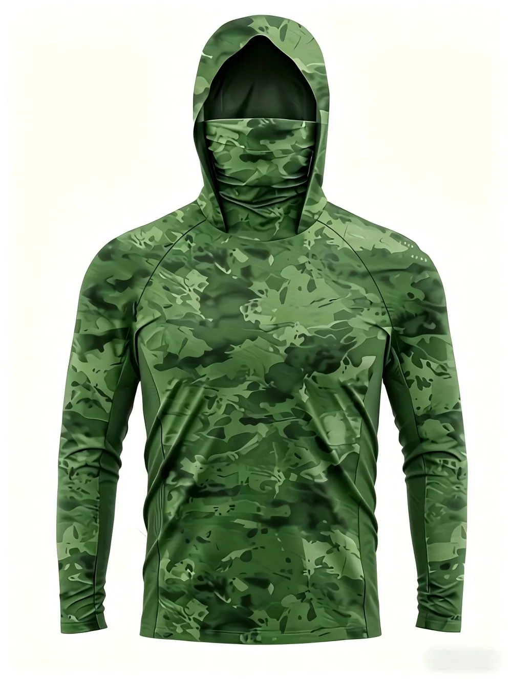 European and American Men's Summer Fish Print Comfortable Breathable Fishing Suit Long Sleeved T-Shirt Outdoor Casual Top image 6