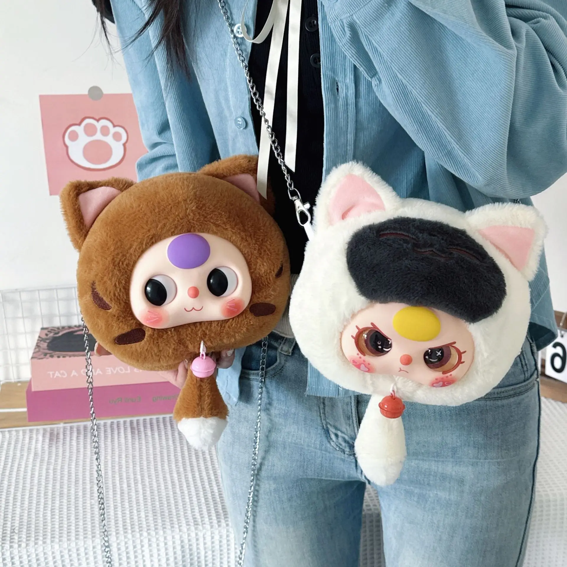 สําหรับทารกสามสามปี Lucky Cat กระเป๋าซิปกล่องตาบอดอินเทรนด์จี้ตุ๊กตา Plush Creative น่ารักลึกลับกล่องของขวัญ