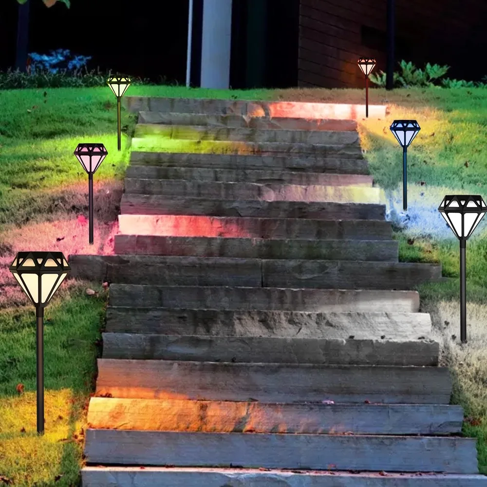 Outdoor Solar Lights Garden Lights Solar Powered Lamp Lantern Waterproof Landscape Lighting Pathway Yard Lawn Garden Decoration