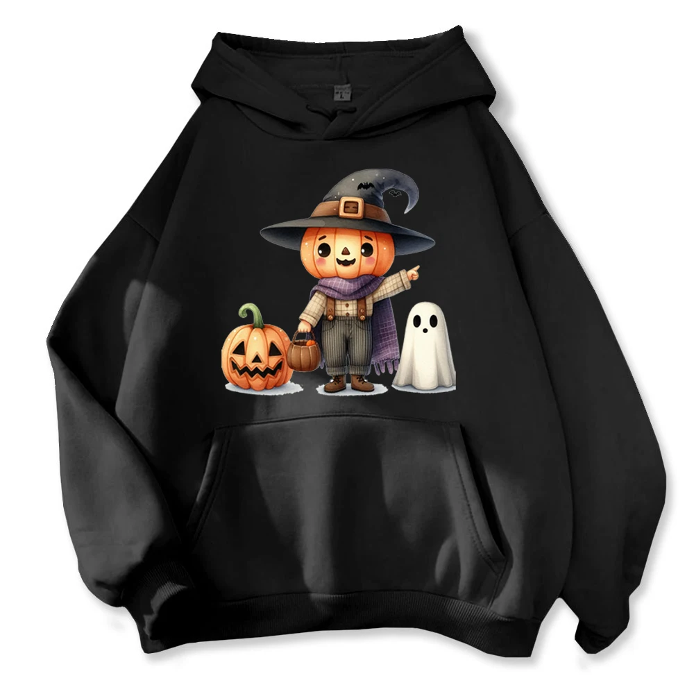 

Fun & Festive Halloween Apparel - Sweatshirt Featuring Pumpkin, Ghost & Bear Characters Women Men Clothing Kawaii Clothes